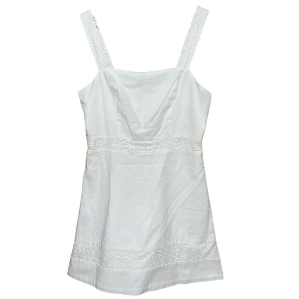 Copper Key White Embroidered Mini Dress size M